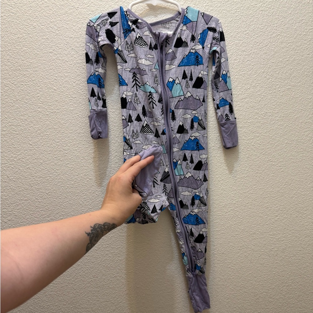 Little Sleepies Rare Zip up *has 2 pin holes